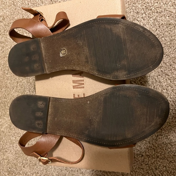 Steve Madden Donddi Tan Leather Sandals - Picture 3 of 6